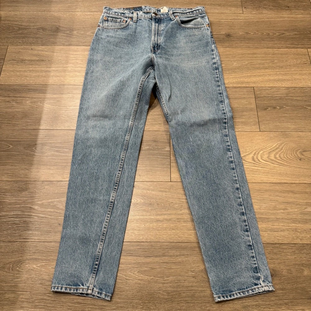 Vintage 90's Levis 512 Slim Fit Tapered Leg Jeans Light Wash Made USA 36x34 Men